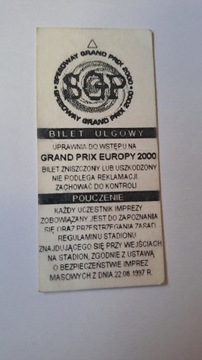 ГРАН-ПРІ ЄВРОПИ 23-09-2000 БИДГОЩ СПІДВЕЙ