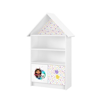 Детский книжный шкаф для детских игрушек, книжные куклы, кошачий домик Габи