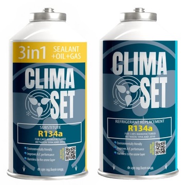 ClimaSet 3в1 R134a + газ R134a для пробивки кондиционера 800 г