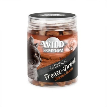 Wild Freedom RAW сублимированные куриные сердца 45 г лакомство для кошек вкусы