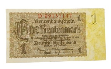 Старая коллекционная банкнота Германия 1 марка 1937