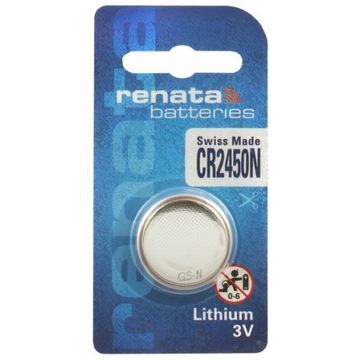 Литиевая батарея Renata CR2450 CR2450N блистер 1 шт.