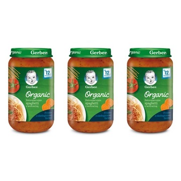 Gerber ORGANIC Bio спагетти с говядиной 3x250 г