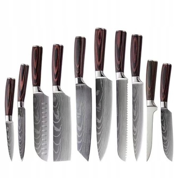 Японский набор ножей дамасская сталь набор 10шт