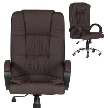 Вращающееся офисное кресло из искусственной кожи, резиновые ролики, 4 цвета