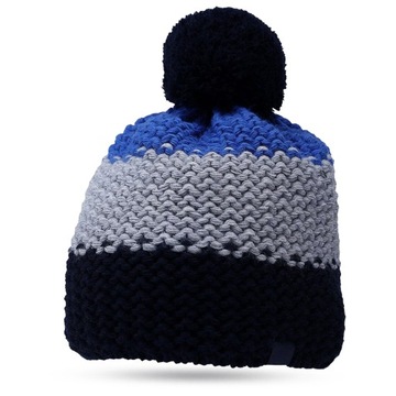 ДЕТСКАЯ ЗИМНЯЯ ШАПКА 4F BEANIE С ПОМПОНОМ ТЕПЛАЯ ШЕРСТЬ AW23M279