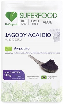 BEORGANIC ЯГОДЫ АСАИ БИО ПОРОШОК 100 Г