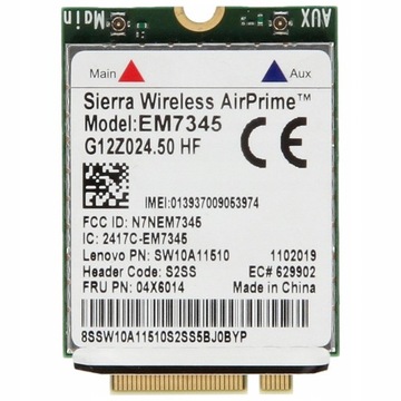 Модем Lenovo ThinkPad EM7345 4XC0F46957