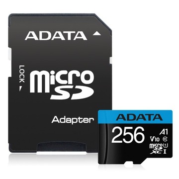 Карта памяти microSD ADATA UHS1 / CL10 / A1 + адаптер 256 ГБ