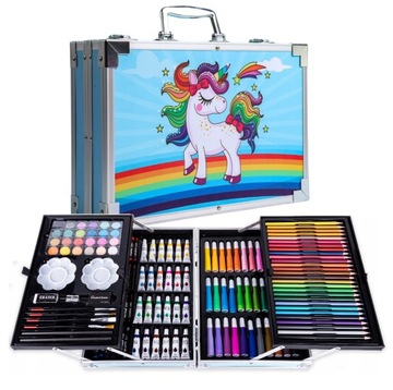 Набір для малювання для дітей дівчаток художній пластиковий чемодан