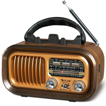 Портативний ретро радіо Bluetooth з функцією AM / FM / SW і USB
