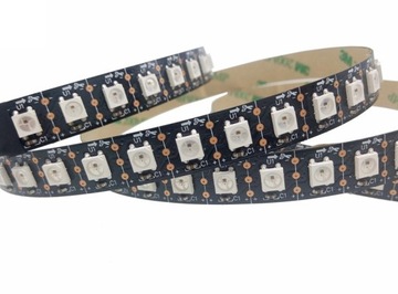 Адресуемая светодиодная лента WS2812B 96LED / m ARGB ip20 Белый + разъемы [5 м]