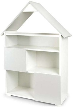 Дерев'яна книжкова шафа дитячий будиночок маленька хатина білий