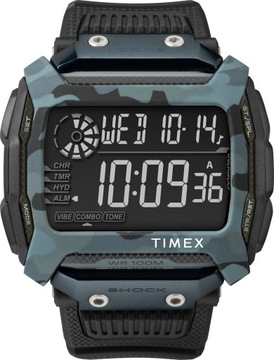 TIMEX SHOCK Command водонепроникний Чоловічий годинник ударостійкий будильник секундомір
