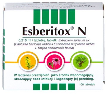 ESBERITOX N ліки від застуди 100 таблеток
