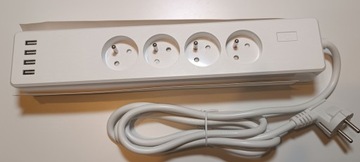 Meross MSS425F, 4 разъема + 4x USB (HomeKit)