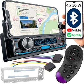 АВТОМОБІЛЬНИЙ РАДІОПРИЙМАЧ 1-DIN BLUETOOTH USB SD RDS ПУЛЬТ ДИСТАНЦІЙНОГО КЕРУВАННЯ ТРИМАЧ ТЕЛЕФОНУ КОМПЛЕКТ