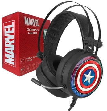 Игровые наушники 7.1 RGB Captain America MARVEL