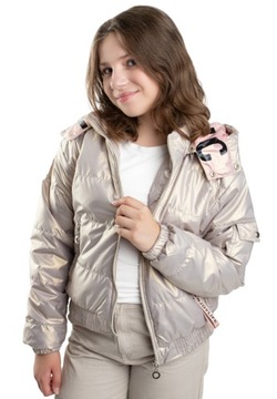 Куртка для девочек весна / осень бежевая молодежная р. 158 см