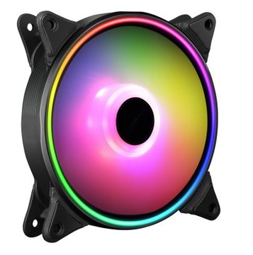 Вентилятор компьютера 12 см игровой RGB LED Rainbow Molex-супер эффект