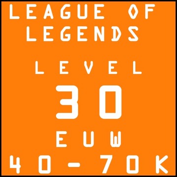 League of Legends 40-70k BE без риска BANA аккаунт LOL EUW SMURF