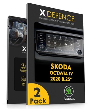 2в1 навігаційне захисне скло для екрану для SKODA OCTAVIA IV 2020 8,25