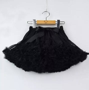 Тюлевая юбка-пачка 116, черная юбка-американка с оборками, свадебная вечеринка, Рождество