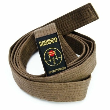 Пояс для кимоно 280см коричневый БУШИНДО