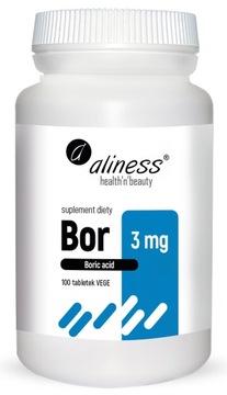 Aliness Bor 3MG естественная борная кислота костные суставы VEGE 100T