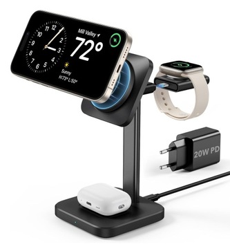 беспроводная зарядная станция ESR (3 в 1 ) MagSafe / Apple Watch / 20 Вт
