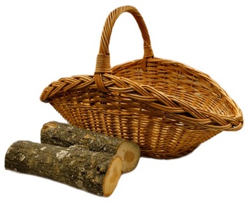 Дерев'яний плетений кошик для каміна овальний яскравий плетений кошик розмір M