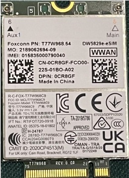 Модем Dell WWAN DW5829e eSIM для Latutude 7410 7420