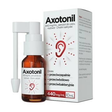 Axotonil 440 мг / мл Aer для вух від болю розчин 10 мл