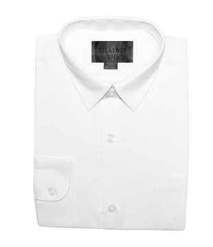 Елегантна біла сорочка для хлопчика з довгим рукавом 152