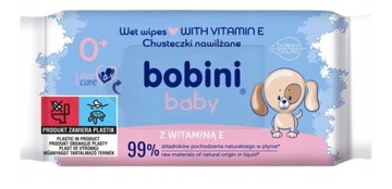 Bobini дитячі вологі серветки з вітаміном Е 60шт