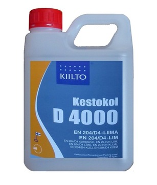 Водостійкий клей для дерева Kiilto D4000 акриловий столярний міцний 1 кг D4