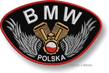 Термо-патч-BMW Польща - 125mm x 80mm вишивка