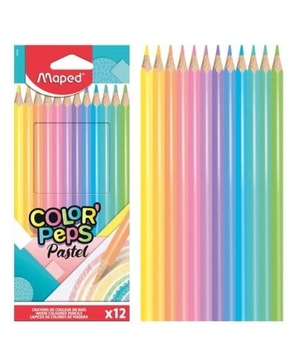 Карандаши MAPED12K Pastel треугольные