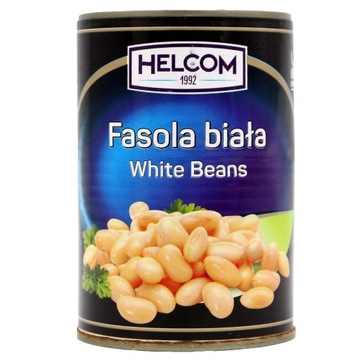Белая фасоль в банке white beans Helcom 425ml