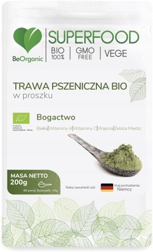 BEORGANIC пырей био порошок 200 г