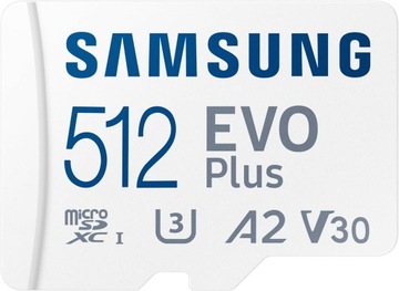 Карта памяти Samsung micro SDXC 512GB EVO Plus + SD-адаптер