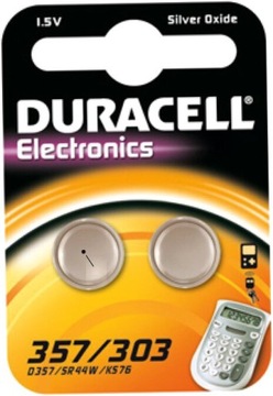 * Срібні батареї DURACELL 357 303 G13 SR44W