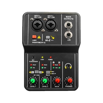 Миниатюрный 2-канальный аудиоинтерфейс USB для микрофона / гитары XLR + разъем 6,35 мм и