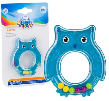 CANPOL BABIES игрушка сова погремушка синий 0м