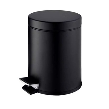 Черный мусорный бак для ванной комнаты