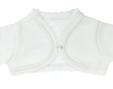 Белый болеро свитер пуловер 68 см крещение