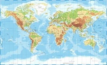 Карта мира 100 см x163 см баннер изображение