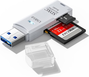 "Кардридер USB3. 0 для SDXC, SDHC, MMC, RS-MMC, Micro SDXC/SD/SDHC"