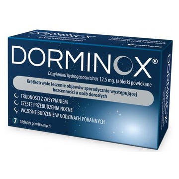 ДОРМИНОКС 12,5 мг, 7 таблеток - снотворное
