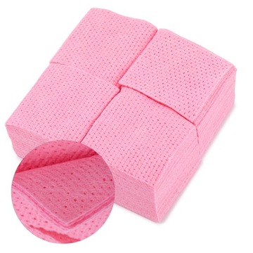 Перфорированные тампоны Allemed Pink Dust free для ногтей 250 шт.